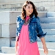 Robe avec une veste en jean