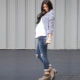 Jeans déchirés pour femmes enceintes