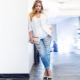 Jeans déchirés pour filles obèses