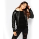 Blouson aviateur en cuir