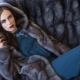 Manteau de fourrure de vison bleu