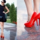 Chaussures rouges et robe noire