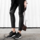 Baskets en cuir noir