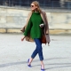 Chaussures en daim bleu