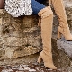 Bottes en daim beiges