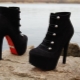 Bottines à talons en daim