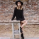Bottines compensées en daim
