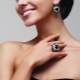 Bague diamant noir