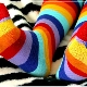 Chaussettes avec les doigts