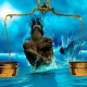 Femme balance dans l'amour et les relations