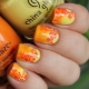 Manucure jaune-orange efficace
