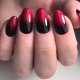 Gradient rouge sur les ongles - solutions inhabituelles et lumineuses