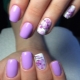 Manucure mauve: couleurs spécifiques et idées mode