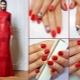 Manucure sous la robe rouge: options et choix de design