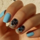 Manucure bleue et noire: idées mode et exemples de design