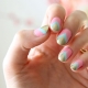 Manucure rose menthe - conception des ongles douce et inhabituelle