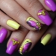 Caractéristiques manucure jaune-violet