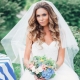 Coiffures de mariage avec un voile sur les cheveux longs: une variété d'options et des exemples de leur mise en œuvre
