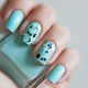 Options de conception des ongles couleur menthe