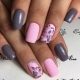 Options pour manucure gris-rose
