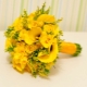 Bouquet de mariée jaune: un choix de couleurs et leurs combinaisons