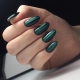 Oeil de chat manucure dans les tons verts