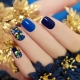 Blue manicure: idées stylées et secrets de décoration