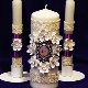 Des bougies pour un foyer de famille pour un mariage