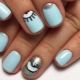 Idées Blue Nail Art pour ongles courts