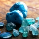 Pierres bleues: types, application et soin