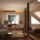 Chambre dans le grenier: aménagement et design