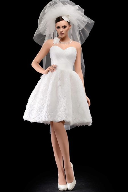 robes de mariée courtes avec voile