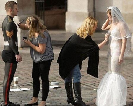 Dessin des robes de mariage