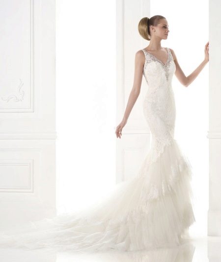 Robe de mariée en dentelle sirène