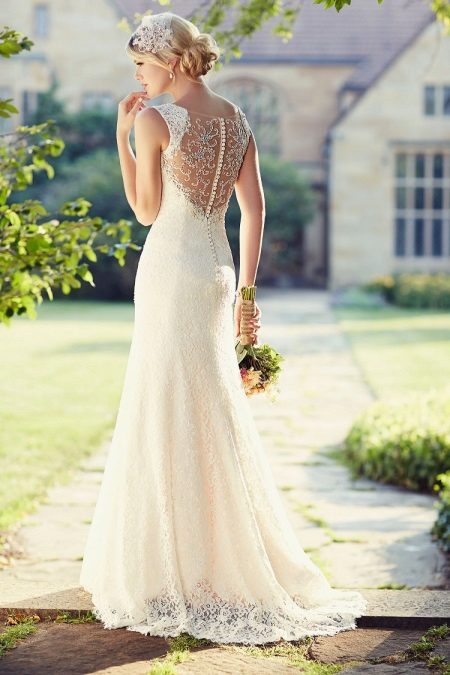 Robe de mariée longue dos ouvert
