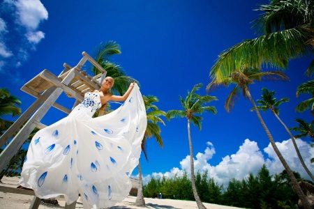 Robe de mariée avec un motif