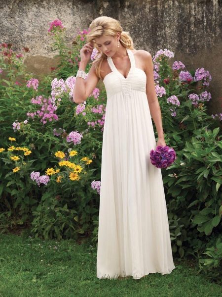 Robe de mariée longue et simple