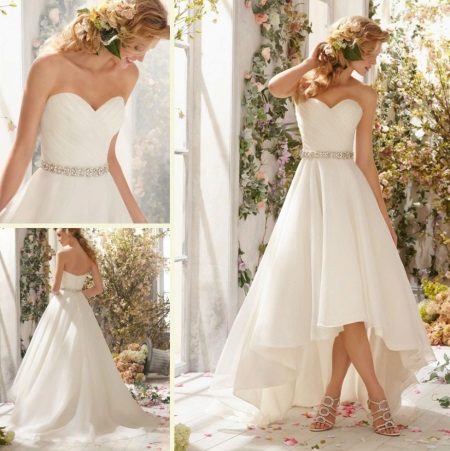 Robe de mariée simple devant et dos long