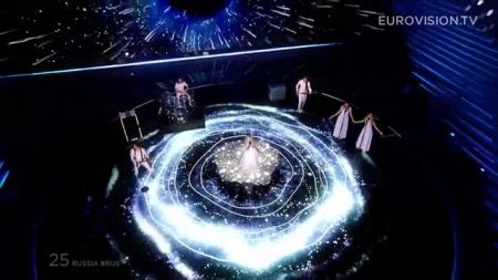 Polina Gagarina Eurovision 2015 robe à LED