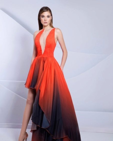 Robe de soirée courte devant, dos long