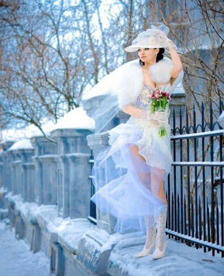 Robe de mariée en hiver