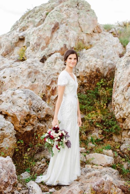 Robe de mariée modeste fermée