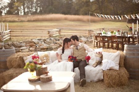 Mariage d'automne rustique