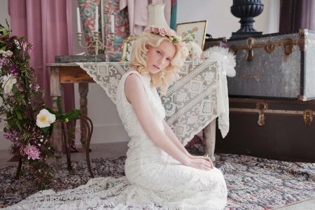 Robe de mariée rustique en dentelle