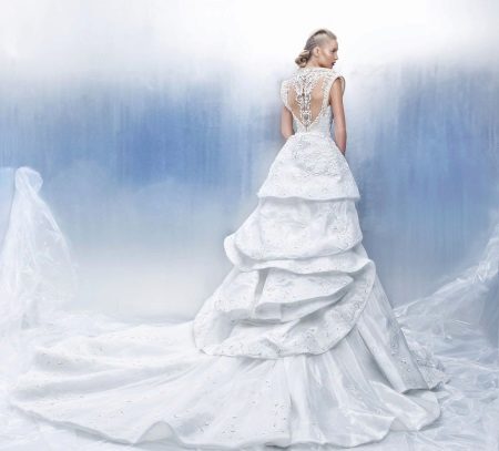 Robe de mariée en brocart