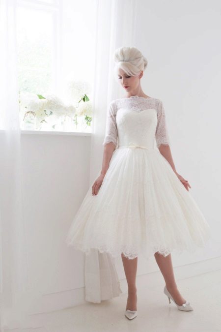 robe de mariée courte avec top fermé
