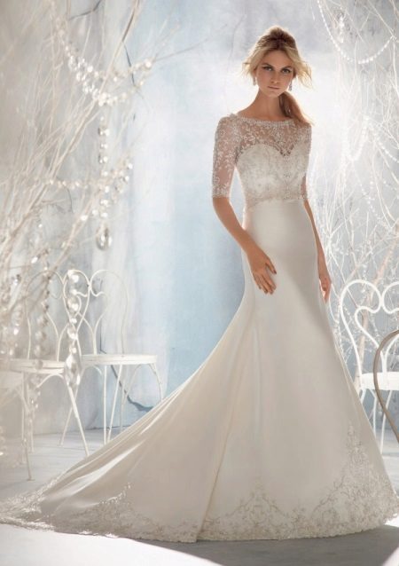 Robe de mariée fermée sirène