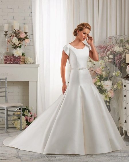 Robe de mariée sirène avec manche de tulipe