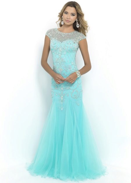 Robe de soirée turquoise