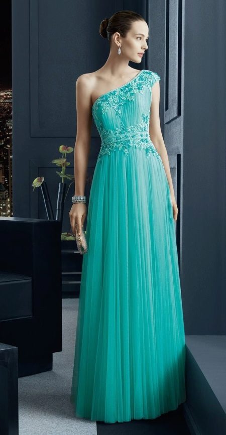 Robe de soirée turquoise Rosa Clar